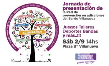 El Municipio presentar&aacute; ma&ntilde;ana la Red de Prevenci&oacute;n en Adicciones del barrio Villanueva  