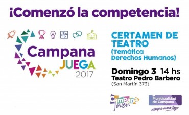 &ldquo;Campana juega&rdquo; contin&uacute;a este domingo con un certamen de teatro 