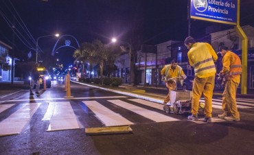 Comenz&oacute; la demarcaci&oacute;n vial de la avenida Varela