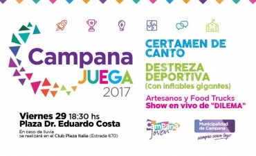 Campana Juega: ma&ntilde;ana habr&aacute; certamen de canto y destreza deportiva 