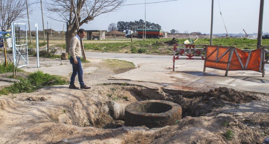 Construyen una c&aacute;mara para aliviar el desag&uuml;e pluvial de la calle O&rsquo;Higgins