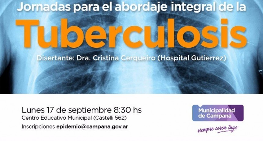 Invitan a profesionales de la salud a participar de una jornada sobre Tuberculosis
