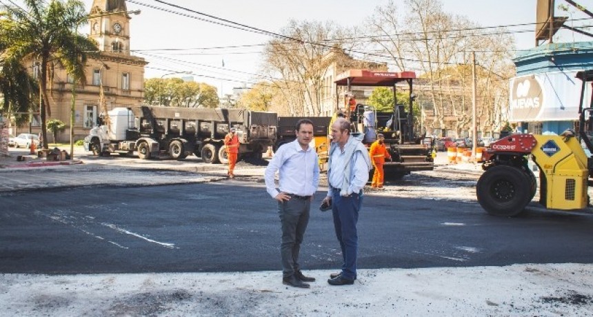 La obra hidr&aacute;ulica y de repavimentaci&oacute;n en 9 de Julio y Dellepiane entr&oacute; en su etapa final