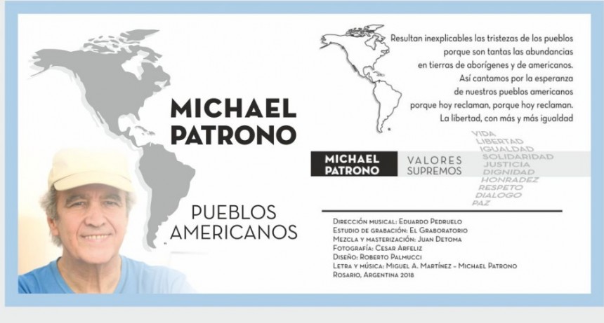 MICHAEL PATRONO PRESENTA SU CANCI&Oacute;N : &ldquo;PUEBLOS  AMERICANOS &ldquo;