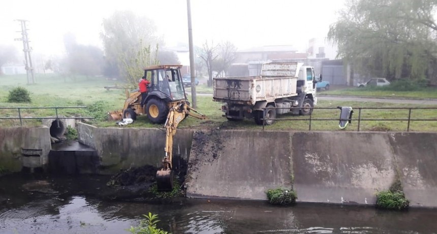 Coletta y Balcarce: limpian el canal y recuperan el espacio verde de la zona