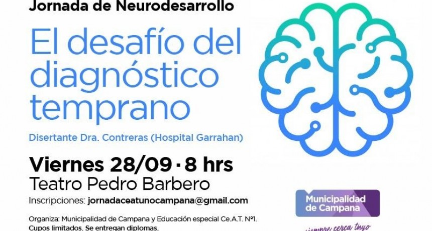 Se realizar&aacute; una jornada gratuita sobre Neurodesarrollo