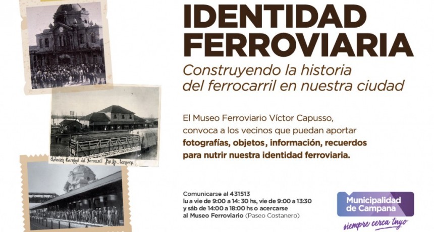El Municipio convoca a vecinos a sumarse al programa &ldquo;Identidad ferroviaria&rdquo;