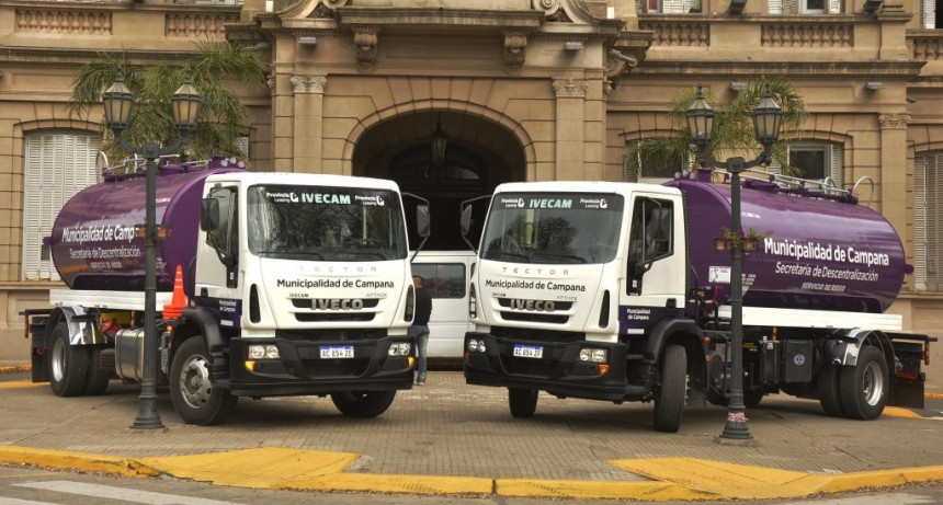 El Municipio adquiri&oacute; 2 camiones regadores de gran porte para mejorar el servicio en los barrios
