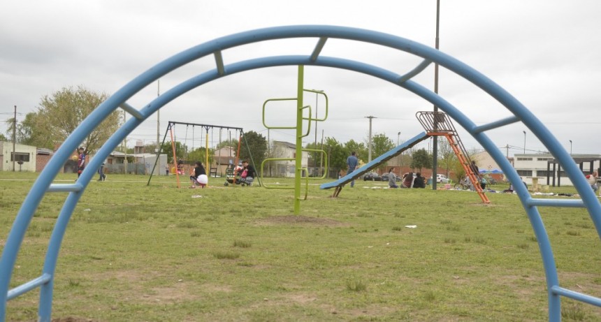 Acondicionan la plaza del barrio Lubo