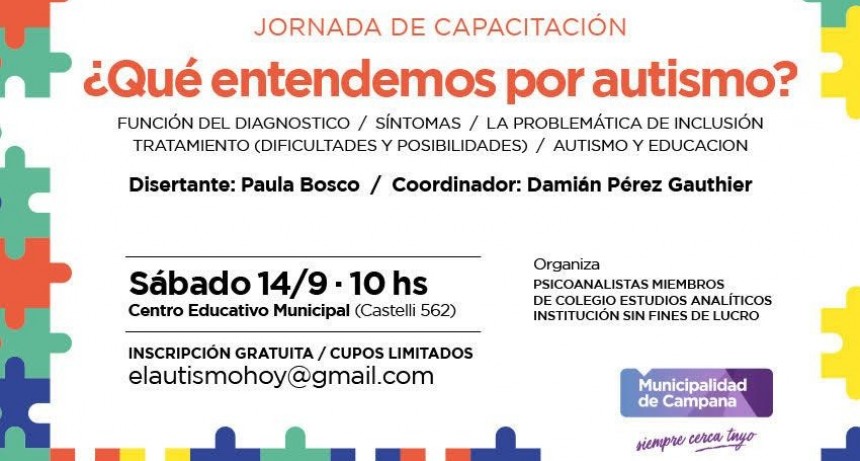  Invitan a una jornada sobre Autismo