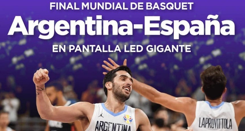 Invitan a la comunidad a ver la final del Mundial de Básquet en pantalla gigante