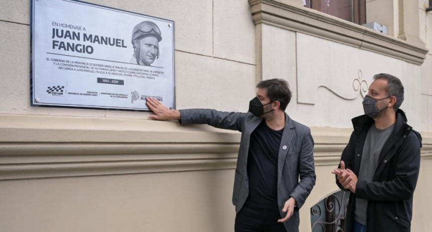 Bianco homenajeó a Juan Manuel Fangio en Balcarce