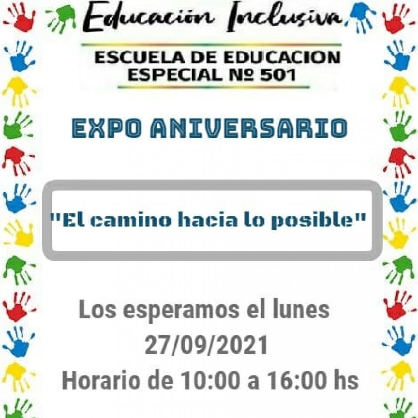 LA ESCUELA DE EDUCACION ESPECIAL Nº 501 FESTEJA UN NUEVO ANIVERSARIO