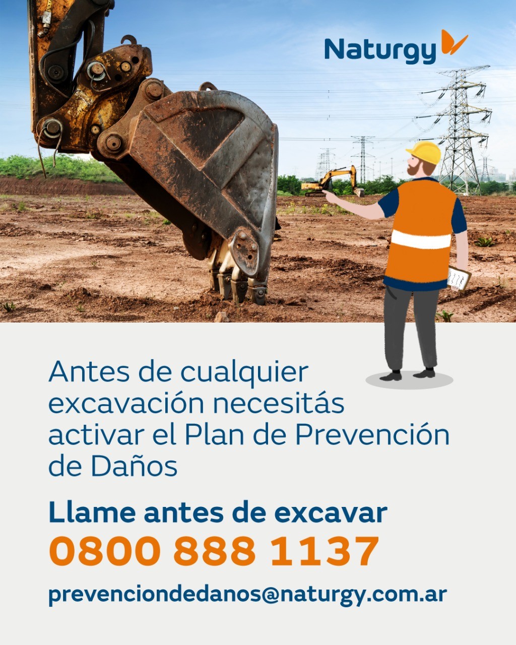 “Llame antes de excavar”  La campaña de seguridad de Naturgy