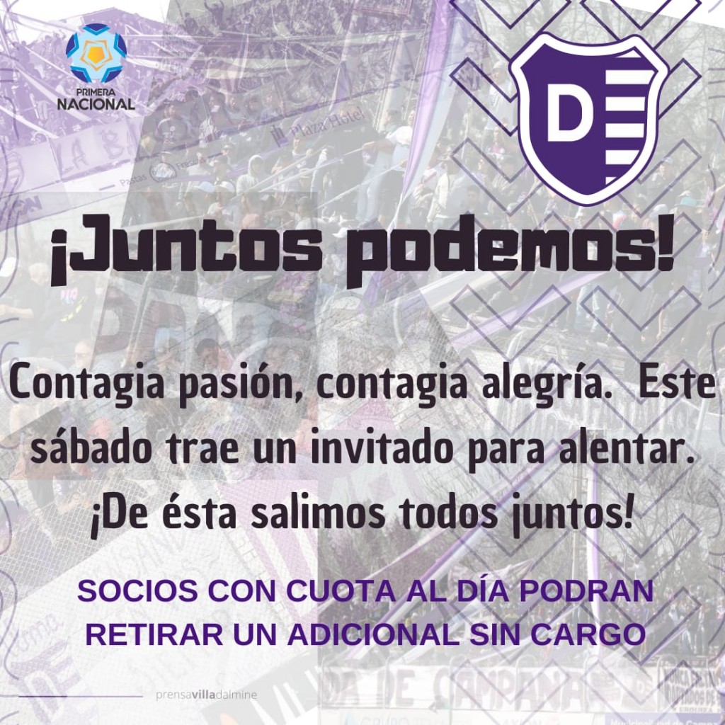 Venta de entradas anticipadas para Villa Dálmine vs San Martín de Tucumán