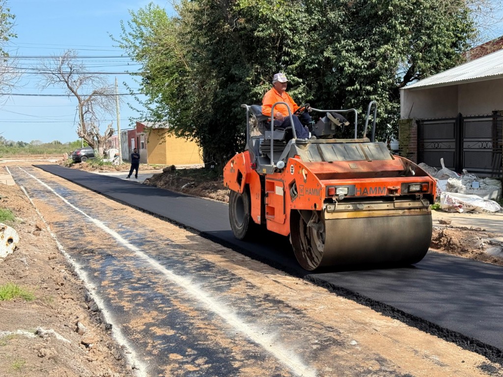 Barrio Romano: las obras de asfalto avanzan por la calle Salta