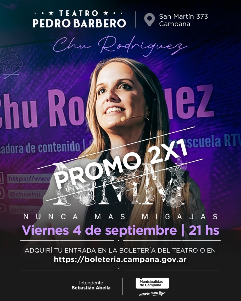 El Teatro Pedro Barbero presenta una variada cartelera para septiembre 