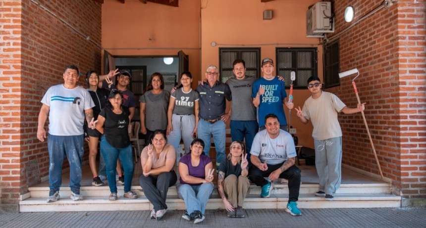 Fuerza Patria realiz&oacute; una jornada solidaria de pintura y limpieza en el Jard&iacute;n de San Jacinto