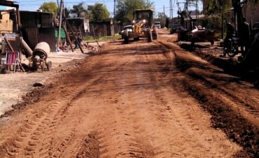 Nuevas tareas de mantenimiento en calles del barrio Lubo