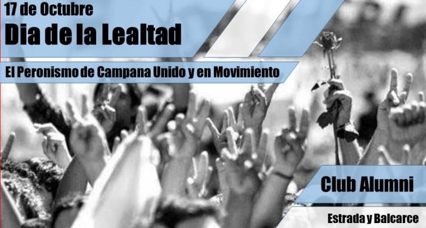 Se realizar&aacute; el tradicional acto este mi&eacute;rcoles a las 18:30 hs en el Club Alumni