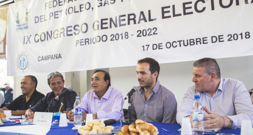 Pedro Milla elegido en el Congreso Nacional realizado en Campana como Secrtario General de la Federaci�n de Petroleros
