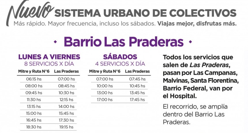 Comienza a funcionar un nuevo sistema urbano de transporte de colectivos