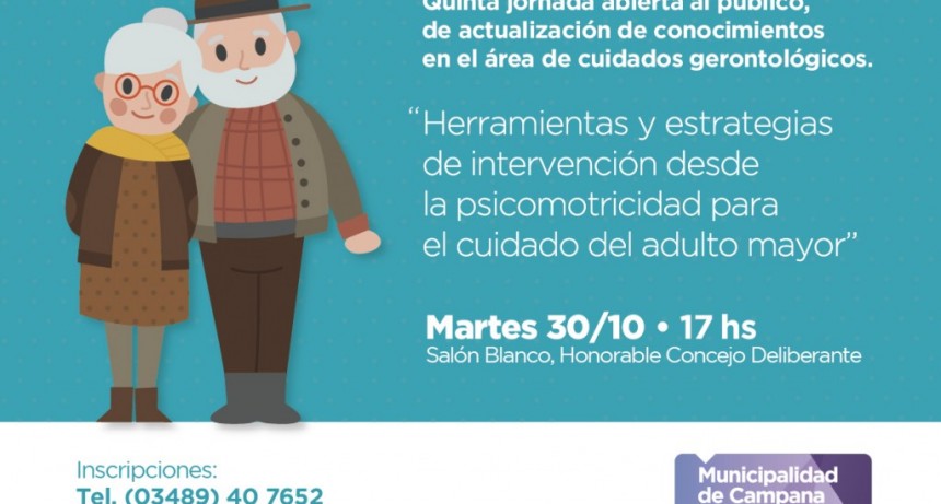 Habr&aacute; una nueva jornada de actualizaci&oacute;n de conocimientos sobre cuidados gerontol&oacute;gicos   