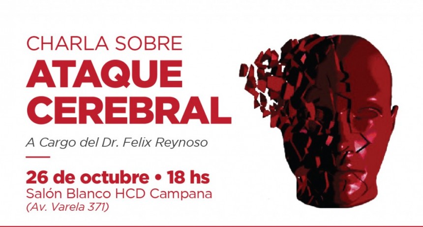 Hoy se realizar&aacute; la charla gratuita y abierta a la comunidad sobre ataque cerebral