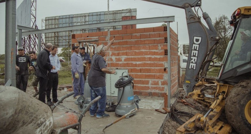 San Felipe: la construcci&oacute;n de la planta de bombeo cloacal entr&oacute; en su etapa final