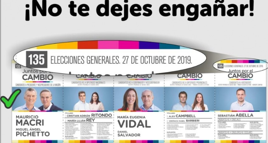 Desde Juntos por el Cambio aclararon cu&aacute;les son las boletas v&aacute;lidas
