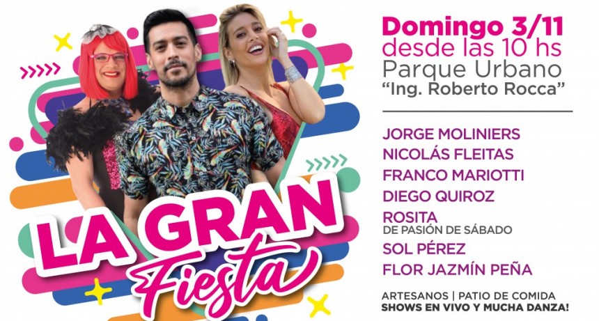 &ldquo;La gran fiesta&rdquo; llega este domingo al Parque Urbano   