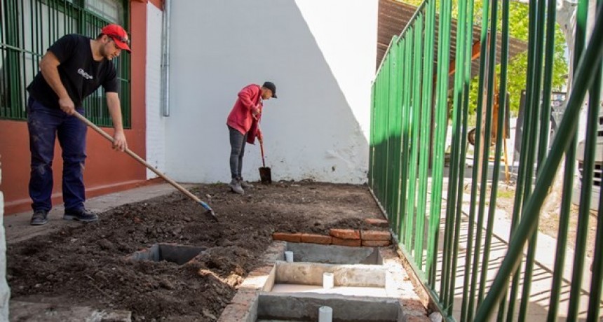 El Municipio realiz&oacute; obras de desag&uuml;es en la Escuela N&deg;3