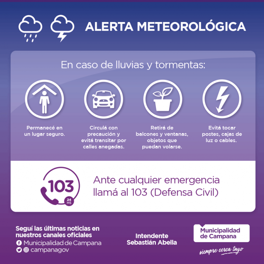 Brindan recomendaciones ante alerta meteorológica 