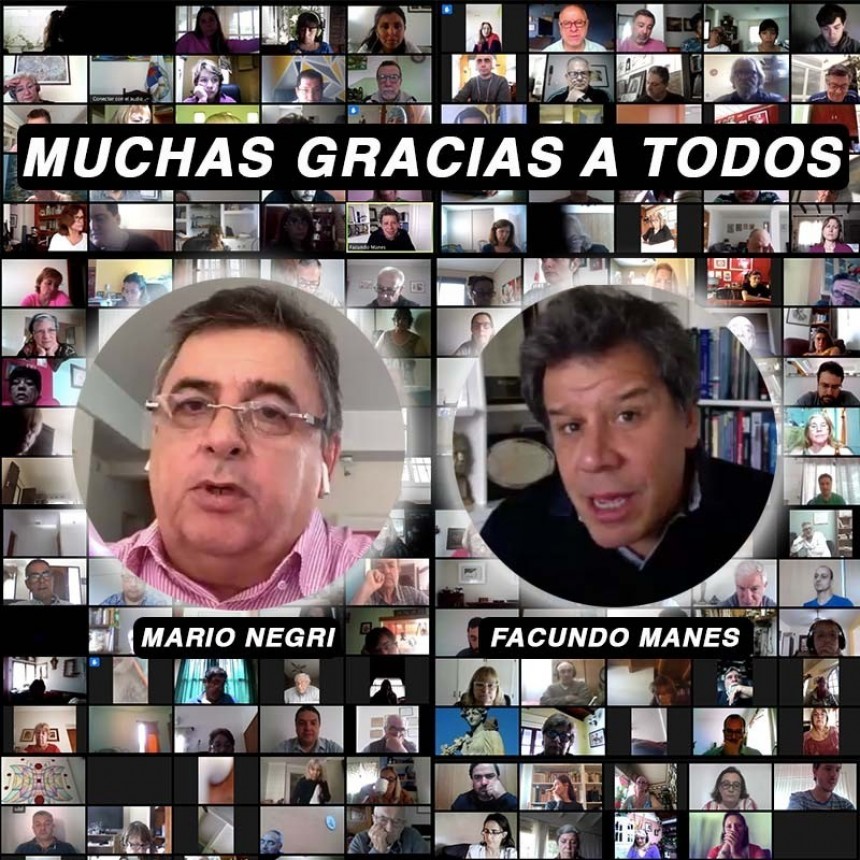 NEGRI Y MANES EN UNA CHARLA SOBRE CÓMO TRANSITAR LA POSTPANDEMIA: HAY QUE PROTEGERSE COLECTIVAMENTE DE LOS ABUSOS DE PODER