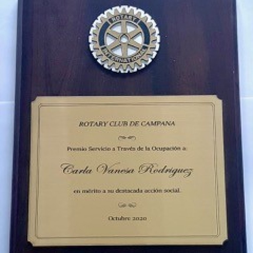 ROTARY CLUB CAMPANA  ENTREGA DE RECONOCIMIENTOS  SATO 2020