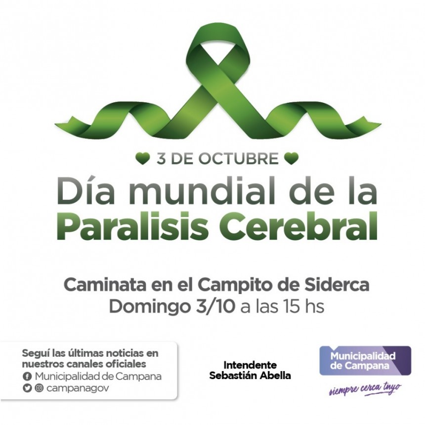 Este domingo habrá una caminata por el Día Mundial de la Parálisis Cerebral