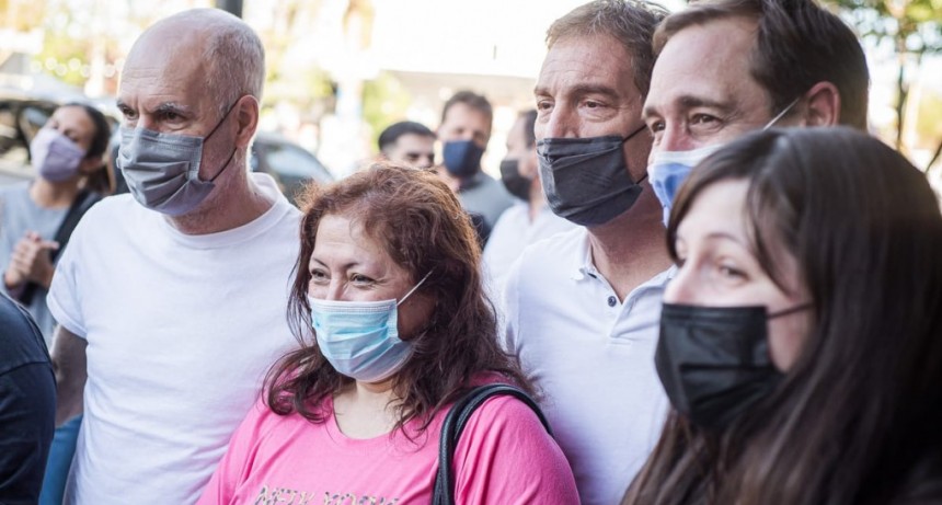 Santilli, Larreta y Garro en La Plata