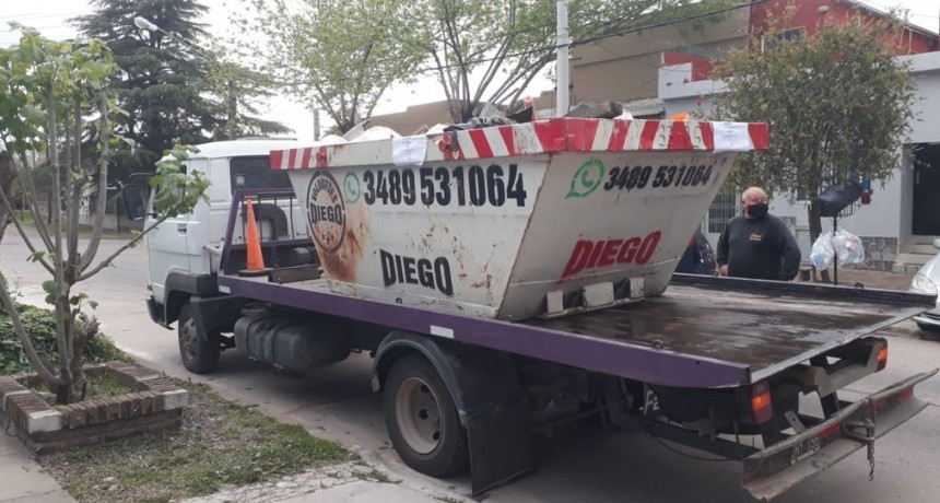 Secuestran un volquete por falta de habilitación municipal