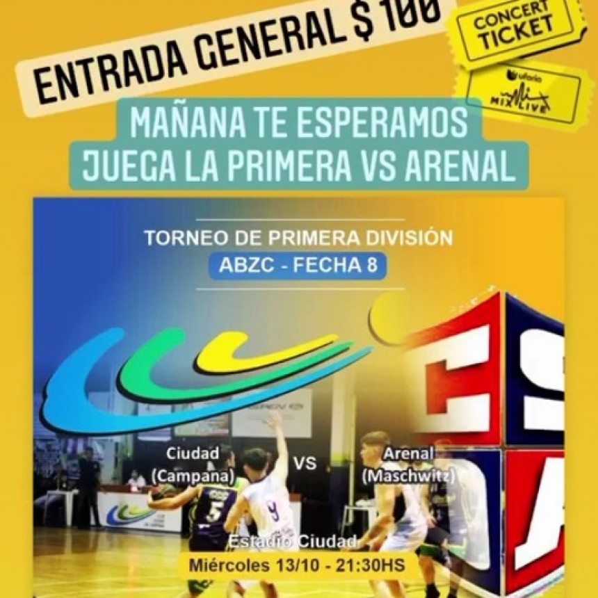 El Club Ciudad juega mañana ante Arenal