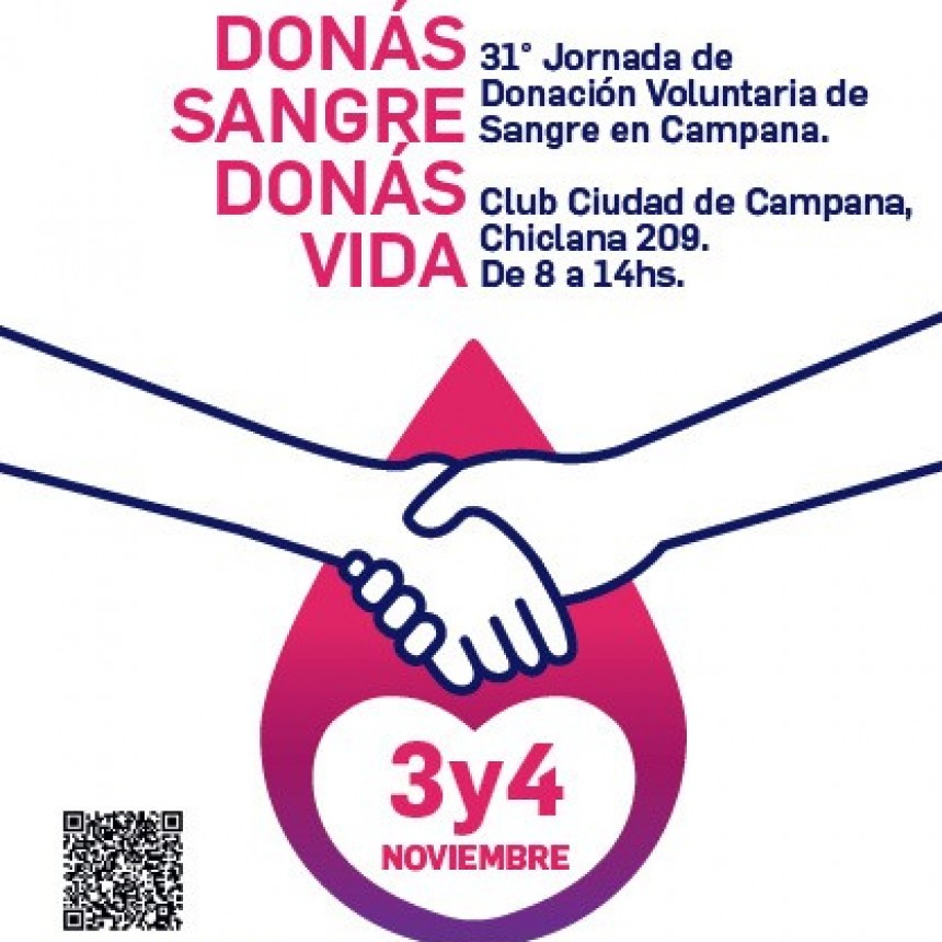 ¿Sabías que donando sangre podés salvar hasta 4 vidas? 