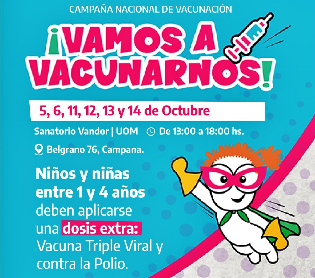 La campaña nacional “Vamos a Vacunarnos”  llega al Sanatorio Vandor