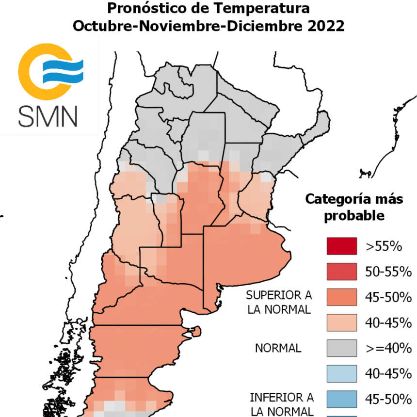 Pronóstico climático para octubre-noviembre-diciembre 2022