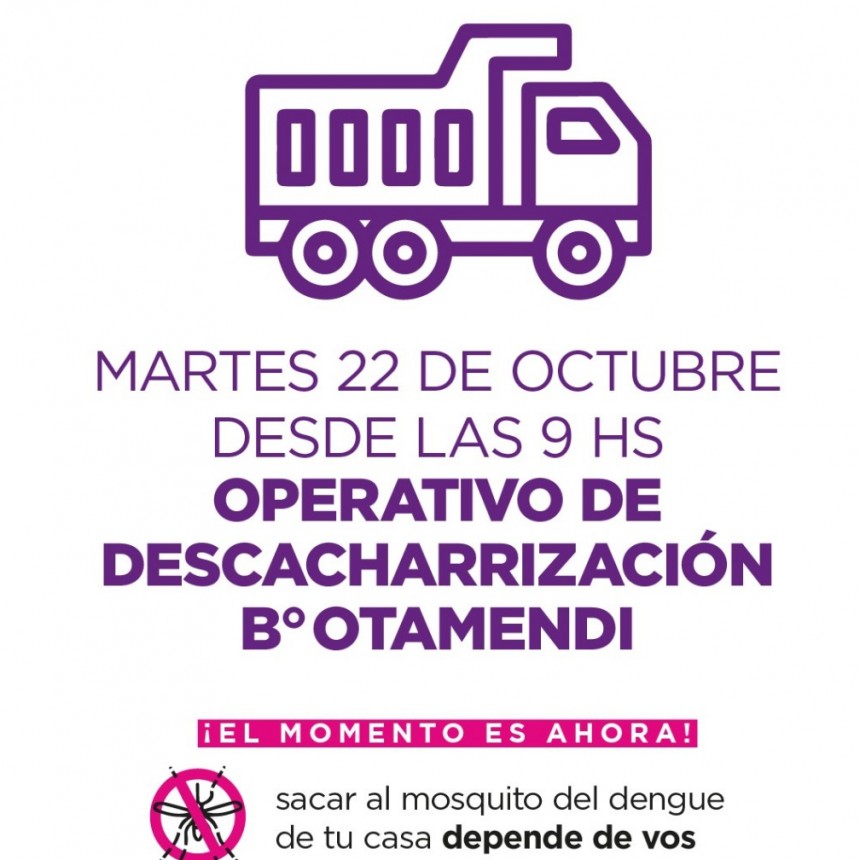 Dengue: el Municipio pondrá en marcha operativos de descacharrización en los barrios 