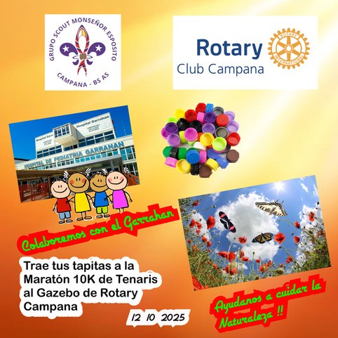 ROTARY CLUB CAMPANA Y GRUPO SCOUT MONSEÑOR ESPÓSITO DE CAMPANA  TAPITAS SOLIDARIAS
