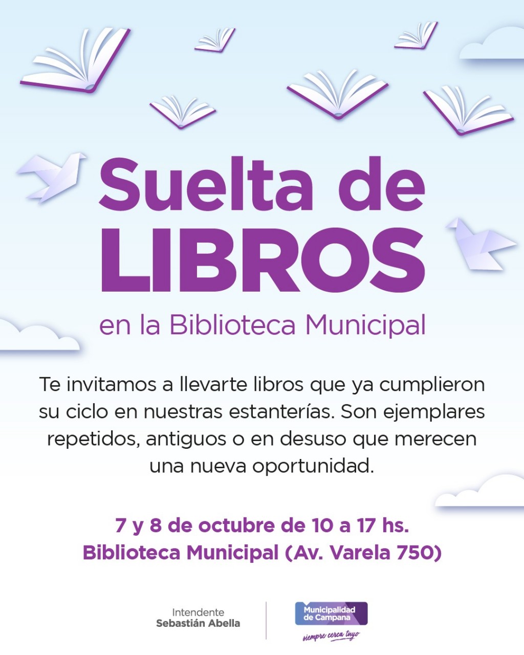 La Biblioteca Municipal realizará este martes y miércoles una “suelta de libros”