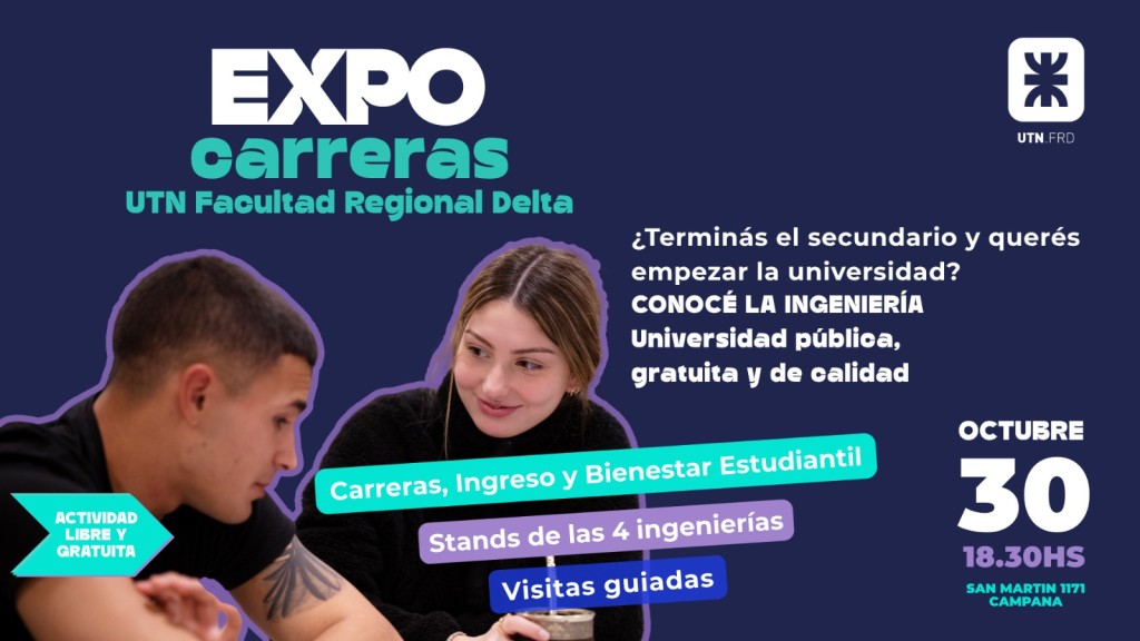 LA UTN FRD INVITA A LA EXPO CARRERAS 2026 