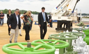 La Intendente Giroldi visit&oacute; los avances de la obra de la Empresa Petromining SA