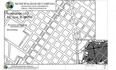 El Municipio avanza con la reconversi&oacute;n lum&iacute;nica de la Av. Mitre