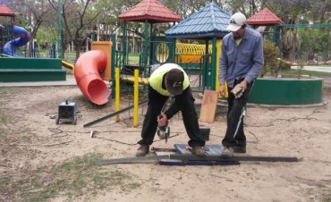 Se reacondicionaron todos los juegos del Parque Urbano