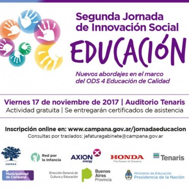 Este viernes se realizar&aacute; la Segunda Jornada de Innovaci&oacute;n Social en Educaci&oacute;n